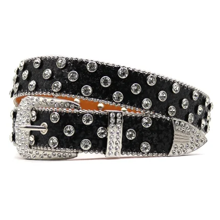 Western Crystal Rhinestone Belt Inlaid With Full Diamond Designer Men's Belt Supports Customized Rhinestone Belt