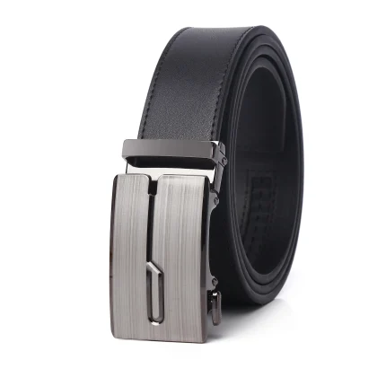 Factory Direct Sales Designer Belt Men of New Men's Leather Automatic Buckle Trend Black Leather Belt